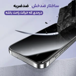 گلس پرایوسی 360 درجه مناسب برای iPhone 11 / iPhone XR به همراه توری اسپیکر (بدون حاشیه مشکی)