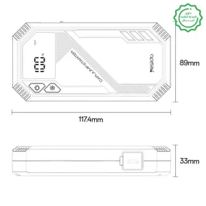 جامپ استارتر و پاوربانک مدل 800A 6000Mah از برند YESIDO VC11 (100% اورجینال)