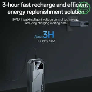 جامپ استارتر و پاوربانک مدل 800A 6000Mah از برند YESIDO VC11 (100% اورجینال)