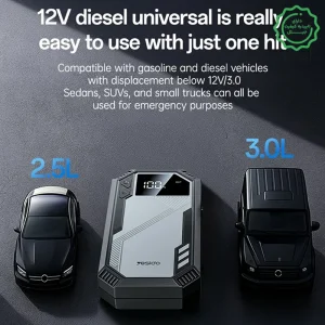 جامپ استارتر و پاوربانک مدل 800A 6000Mah از برند YESIDO VC11 (100% اورجینال)
