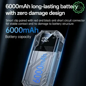 جامپ استارتر و پاوربانک مدل 800A 6000Mah از برند YESIDO VC11 (100% اورجینال)