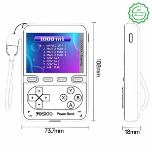 پاوربانک و کنسول گیم به همراه کابل مدل 20W 10.000Mah از برند YESIDO YP87 (100% اورجینال)