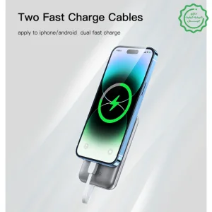 پاوربانک 10.000Mah به همراه کابل شارژ مدل نمایشگردار توان 22.5W از برند YESIDO YP48 (100% اورجینال)