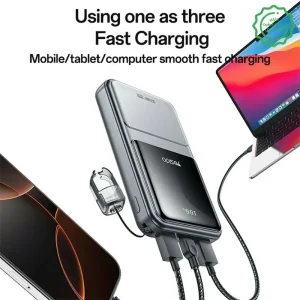پاوربانک 20.000Mah سه پورت به همراه کابل با توان 22.5W از برند YESIDO YP96 (100% اورجینال)