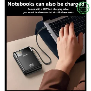پاوربانک فست شارژ 20.000Mah به همراه کابل با توان 65W از برند YESIDO YP97 (100% اورجینال)