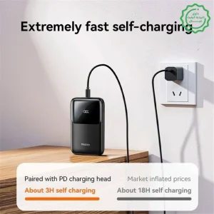 پاوربانک فست شارژ 10.000Mah به همراه 4 کابل سرخود با توان 22.5W از برند YESIDO YP71 (100% اورجینال)