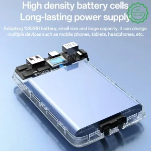 پاوربانک فست شارژ به همراه دو کابل 10.000Mah با توان 22.5W از برند YESIDO YP84 (100% اورجینال)