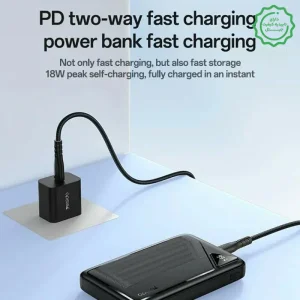 پاوربانک فست شارژ به همراه دو کابل 10.000Mah با توان 22.5W از برند YESIDO YP84 (100% اورجینال)
