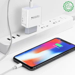 آداپتور فست شارژر 20 وات مدل تک پورت تایپ سی از برند YESIDO YC27 (100% اورجینال)