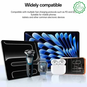 آداپتور شارژر 35 وات Gan مدل FireProof Material تک پورت از برند YESIDO YC103 (100% اورجینال)