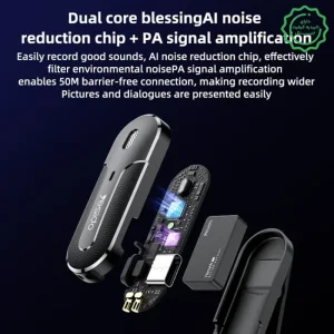 میکروفن یقه ای بیسیم مدل دو عددی لایتنینگ Lavalier Mic از برند YESIDO KR16 (100% اورجینال)