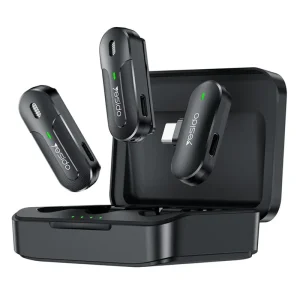 میکروفن یقه ای بیسیم مدل دو عددی تایپ سی Lavalier Mic AI Noise Reduction از برند YESIDO KR17 (100% اورجینال)
