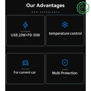 شارژر فندکی سوپر فست شارژ ماشین 50 وات مدل 2 پورت از برند YESIDO Y64 (100% اورجینال)