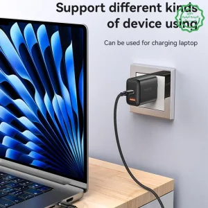 کابل فست شارژ Dual Type-C مدل 1.2 متری 60 وات از برند YESIDO CA190 (100% اورجینال)