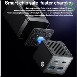 مبدل برق و شارژر چندراهی 40 وات Gan مدل 10A 2500W Power Ranting  از برند YESIDO MC35 (100% اورجینال)