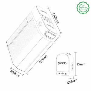 میکروفن یقه ای بیسیم مدل دو عددی لایتنینگ و تایپ سی Lavalier Mic Mini از برند YESIDO KR19 (100% اورجینال)