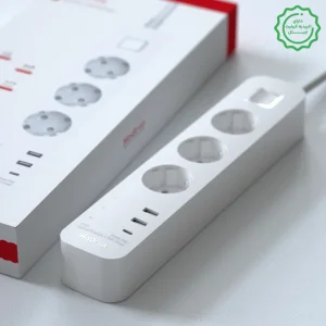 چندراهی برق شارژردار و محافظ جریان هارمونیک با کابل 1.8 متری و توان 30 وات مدل Hadron P343