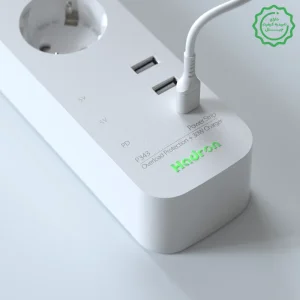 چندراهی برق شارژردار و محافظ جریان هارمونیک با کابل 1.8 متری و توان 30 وات مدل Hadron P343