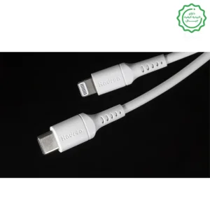کابل شارژ و انتقال دیتا 3 آمپر گواهی MFI به طول 1 متر Lightning To USB-C از برند Hadron HTC-C-L01 (شرکتی اورجینال+گارانتی)
