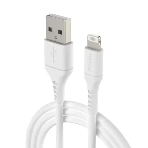 کابل شارژ و انتقال دیتا 2.4 آمپر گواهی MFI به طول 1 متر Lightning To USB-A از برند Hadron HTC-A-L01  (شرکتی اورجینال+گارانتی)