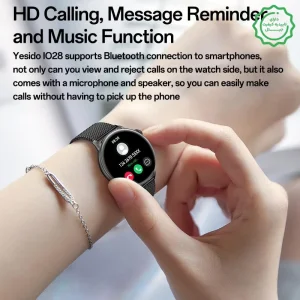 ساعت هوشمند 1.51 اینچ مدل ضدآب IP67 Heart Rate از برند YESIDO IO28 (100% اورجینال)