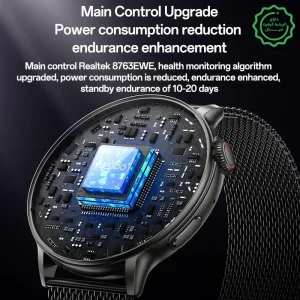 ساعت هوشمند 1.51 اینچ مدل ضدآب IP67 Heart Rate از برند YESIDO IO28 (100% اورجینال)