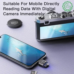 تبدیل و رم ریدر TF Card به Lightning 8 Pin مدل Mini Easy To Carry از برند YESIDO GS18 (100% اورجینال)