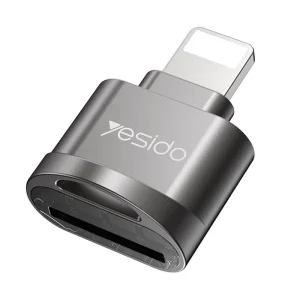 تبدیل و رم ریدر TF Card به Lightning 8 Pin مدل Mini Easy To Carry از برند YESIDO GS18 (100% اورجینال)
