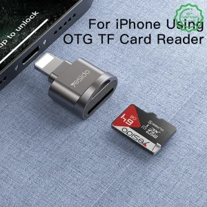 تبدیل و رم ریدر TF Card به Lightning 8 Pin مدل Mini Easy To Carry از برند YESIDO GS18 (100% اورجینال)