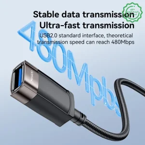افزایش دهنده طول کابل USB TO USB مدل 480Mbps USB2.0 از برند YESIDO GS26 (100% اورجینال)