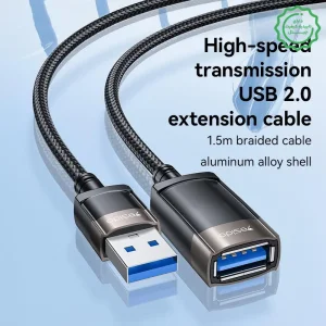 افزایش دهنده طول کابل USB TO USB مدل 480Mbps USB2.0 از برند YESIDO GS26 (100% اورجینال)