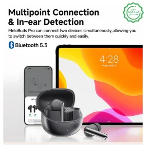 ایرفون وایرلس مدل ANC+ENC Hi-Res Audio از برند کیو سی وای مدل QCY MeloBuds Pro (100% اورجینال+گارانتی شرکتی)