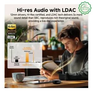ایرفون وایرلس مدل ANC+ENC Hi-Res Audio از برند کیو سی وای مدل QCY MeloBuds Pro (100% اورجینال+گارانتی شرکتی)