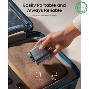 آداپتور فست شارژ 140 وات به همراه کابل 1.5 متری با نمایشگر هوشمند از برند انکر مدل ANKER Charger 140W B2697 (100% اورجینال+ گارانتی شرکتی