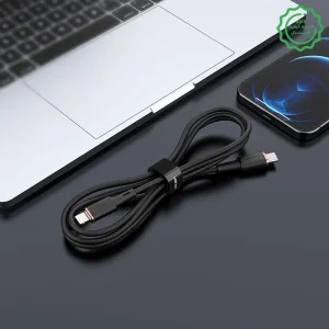 کابل شارژ Lightning به USB-C با تاییدیه MFI به طول 1.2M و توان 30W مدل AceFast C2-01 (نسخه اورجینال + گارانتی شرکتی)