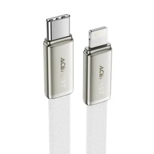 کابل کنفی اتویی فست شارژ Lightning به USB-C به طول 1.2M و توان 30W مدل AceFast C24-01 (نسخه اورجینال + گارانتی شرکتی)