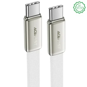 کابل کنفی اتویی فست شارژ USB-C به USB-C به طول 1.2M و توان 60W مدل AceFast C24-03 (نسخه اورجینال + گارانتی شرکتی)