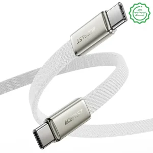 کابل کنفی اتویی فست شارژ USB-C به USB-C به طول 1.2M و توان 60W مدل AceFast C24-03 (نسخه اورجینال + گارانتی شرکتی)