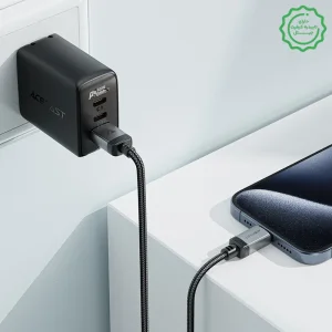 کابل کنفی فست شارژ USB به USB-C به طول 1.2M و توان 3A مدل AceFast C20-04 (نسخه اورجینال + گارانتی شرکتی)