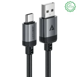 کابل کنفی فست شارژ USB به USB-C به طول 1.2M و توان 3A مدل AceFast C20-04 (نسخه اورجینال + گارانتی شرکتی)