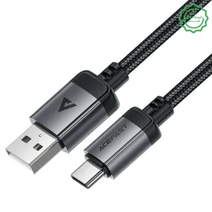 کابل کنفی فست شارژ USB به USB-C به طول 1.2M و توان 3A مدل AceFast C20-04 (نسخه اورجینال + گارانتی شرکتی)