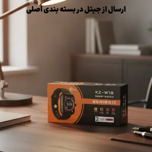ساعت هوشمند شامل 2 عدد بند همراه مدل KZ-W18