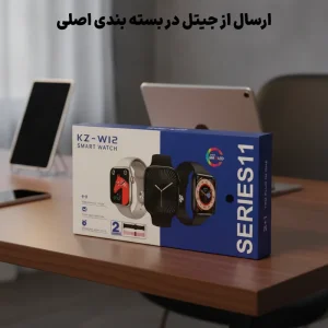 ساعت هوشمند شامل 2 عدد بند همراه مدل KZ-W12