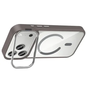 قاب اورجینال IPHONE 17 Pro Max مگ سیف دار مدل Magsafe Stand + محافظ لنز رینگی ست