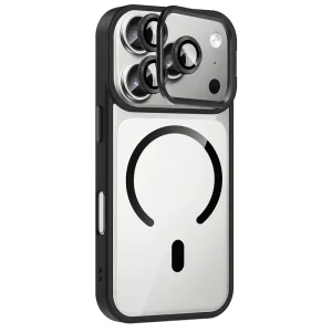 قاب اورجینال IPHONE 17 Pro Max مگ سیف دار مدل Magsafe Stand + محافظ لنز رینگی ست
