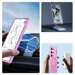 قاب نیمه مات فوق نازک از برند Soft Sanding برای Samsung Galaxy S22 Ultra با پشتیبانی مگ سیف