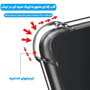 گارد شفاف ایربگ دار برای گوشی Samsung Galaxy A16 مدل ژله ای محافظ لنزدار