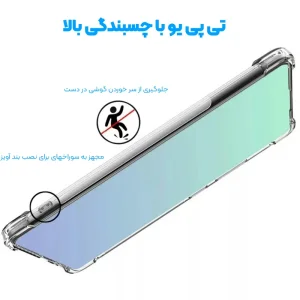 گارد شفاف ایربگ دار برای گوشی Samsung Galaxy A16 مدل ژله ای محافظ لنزدار