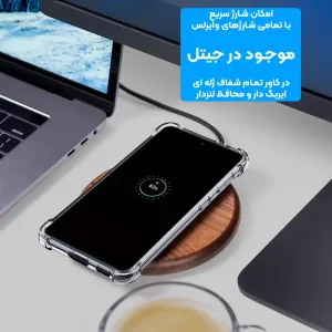 گارد شفاف ایربگ دار برای گوشی Samsung Galaxy A56 مدل ژله ای محافظ لنزدار