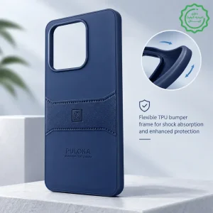 کاور چرمی مدل Puloka Next مناسب برای گوشی Xiaomi Redmi Note 14 4G (مشکی)